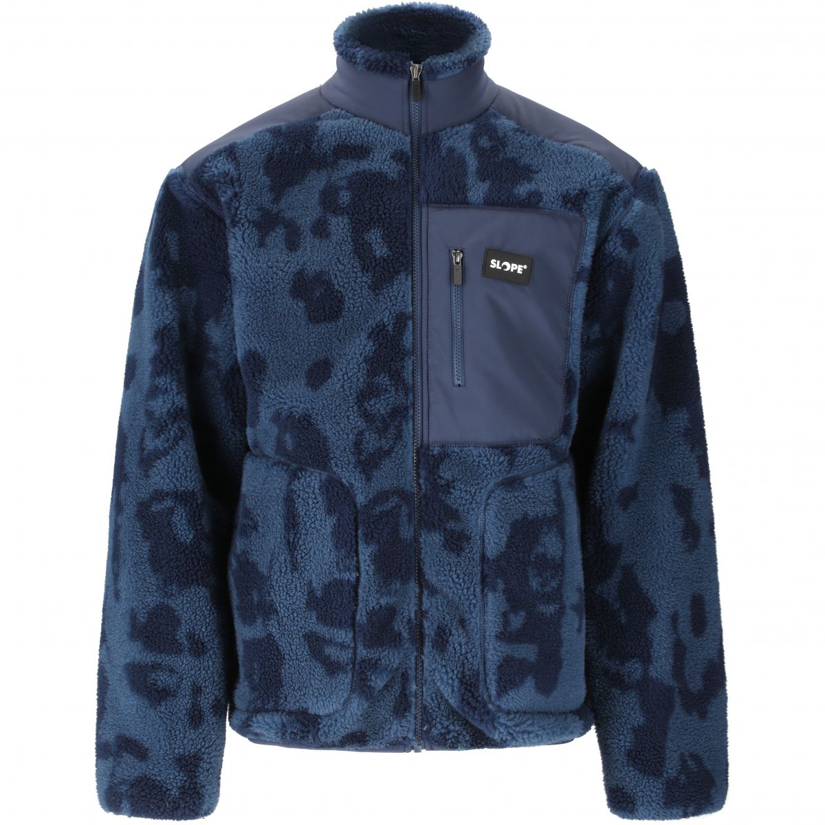 SLOPE Kendor AOP Teddy, Fleecejacke, Herren, blau — 2