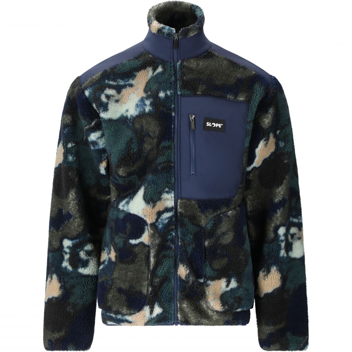 SLOPE Kendor AOP Teddy, Fleecejacke, Herren, grape leaf — 2