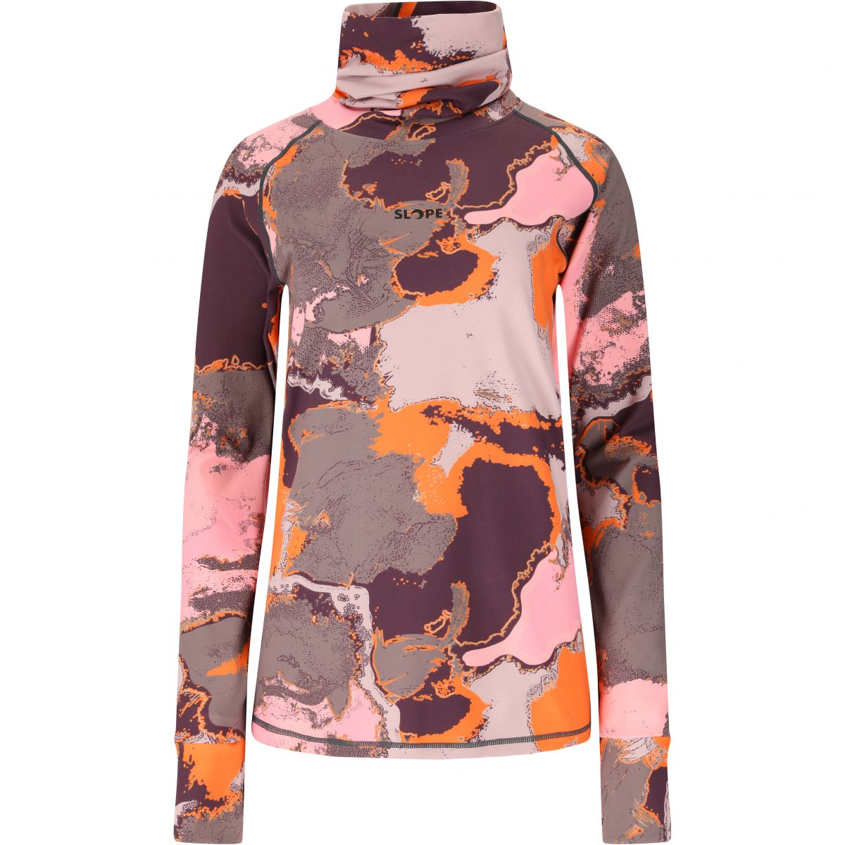 SLOPE Nyland AOP High Neck Midlayer, Damen, Sweet Grape — 2