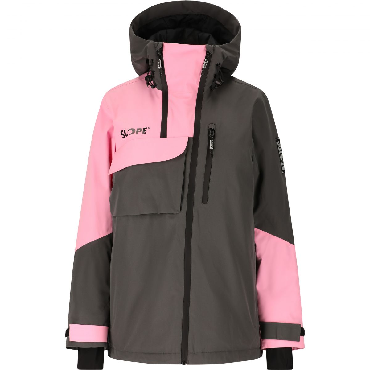 SLOPE Zuko, Skijacke, Damen, grau/pink — 2