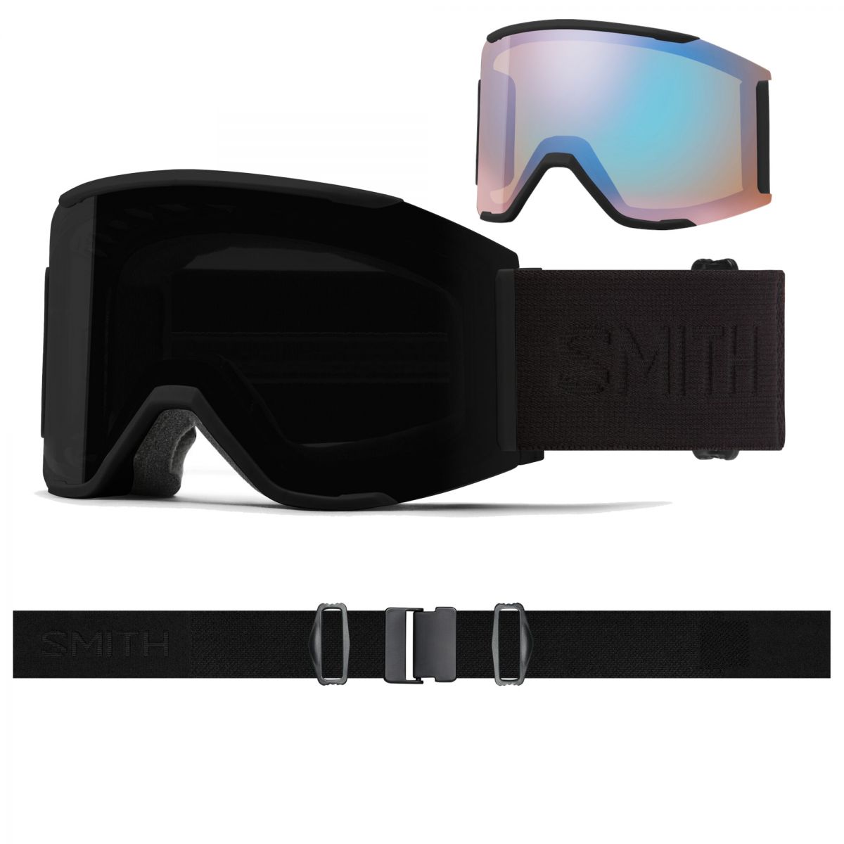 Smith Squad MAG, Skibrille, blackout — 2