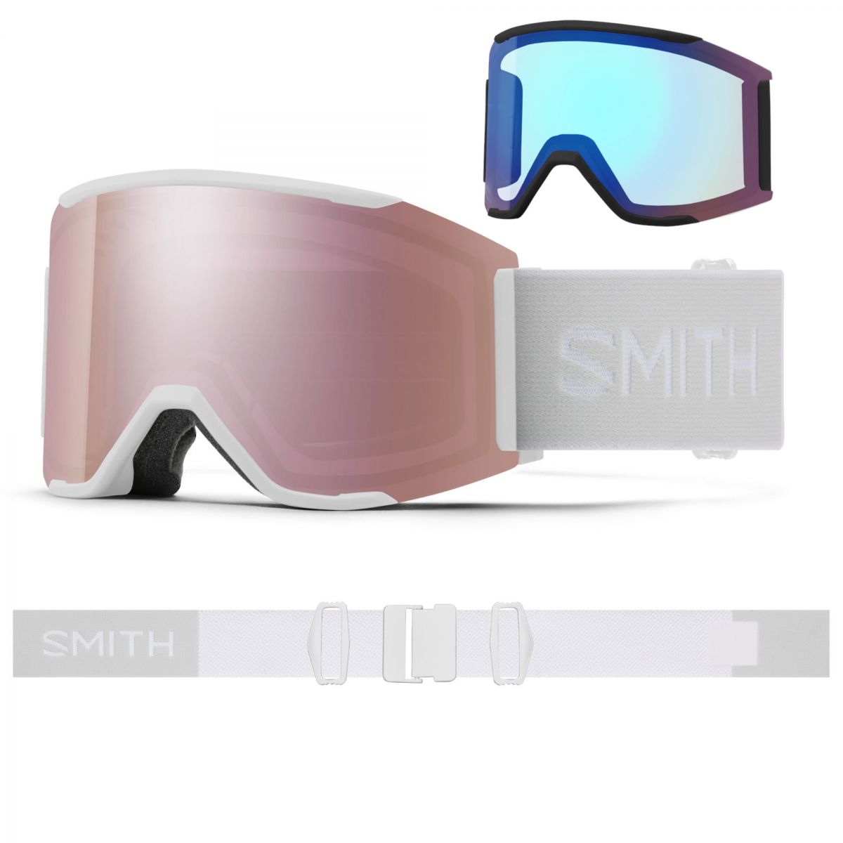 Smith Squad MAG, Skibrille, white vapor — 2