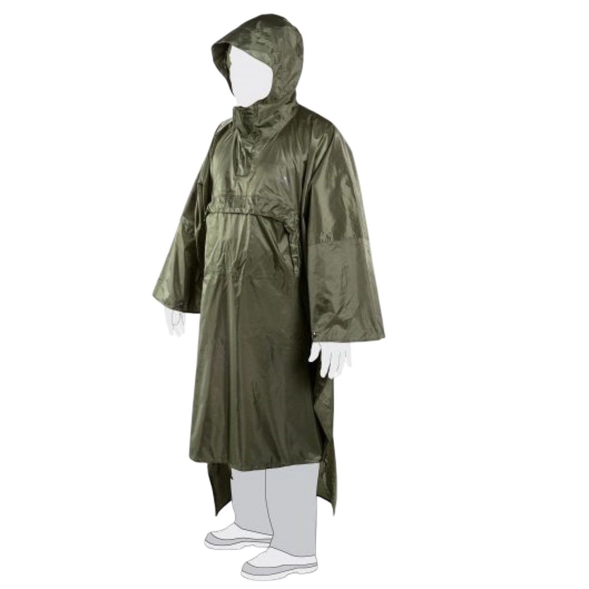 Tasmanian Tiger Tac Poncho, Regenumhang, Oliv — 2