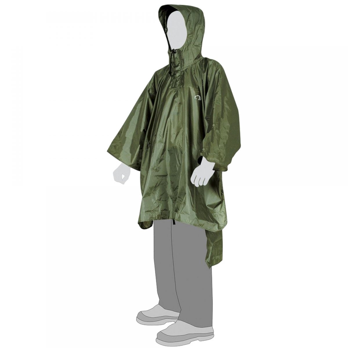 Tatonka Poncho 2, Regenmantel, grün — 2