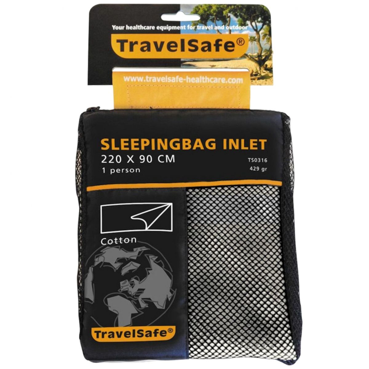TravelSafe Baumwolle Schlafsack Inlett, Hülle — 2
