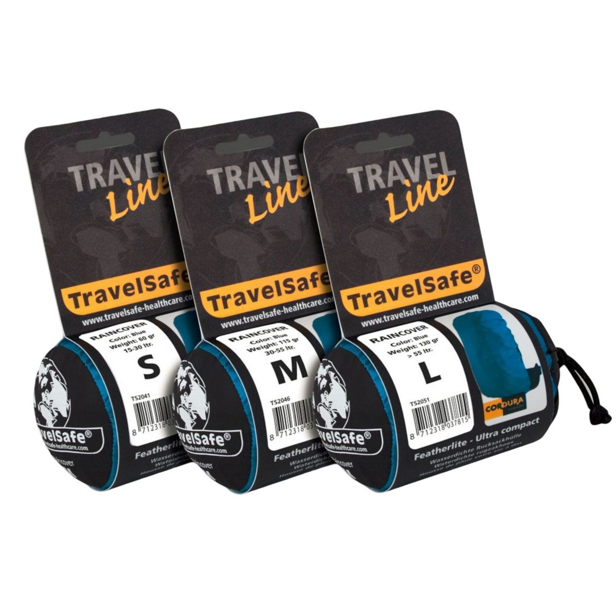 TravelSafe Featherlite Regenhülle M, blau — 2