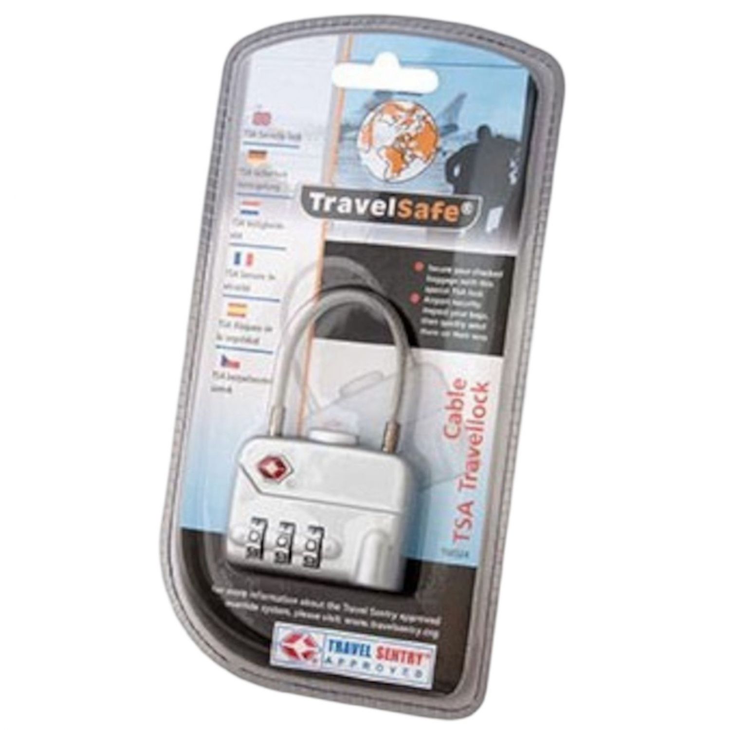 TravelSafe Kombinationsschloss TSA mit Kabel