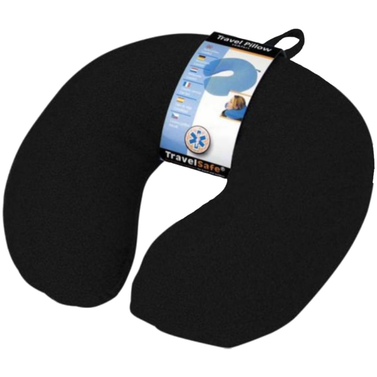 TravelSafe Reisekissen, Fleece/Spandex, schwarz — 2