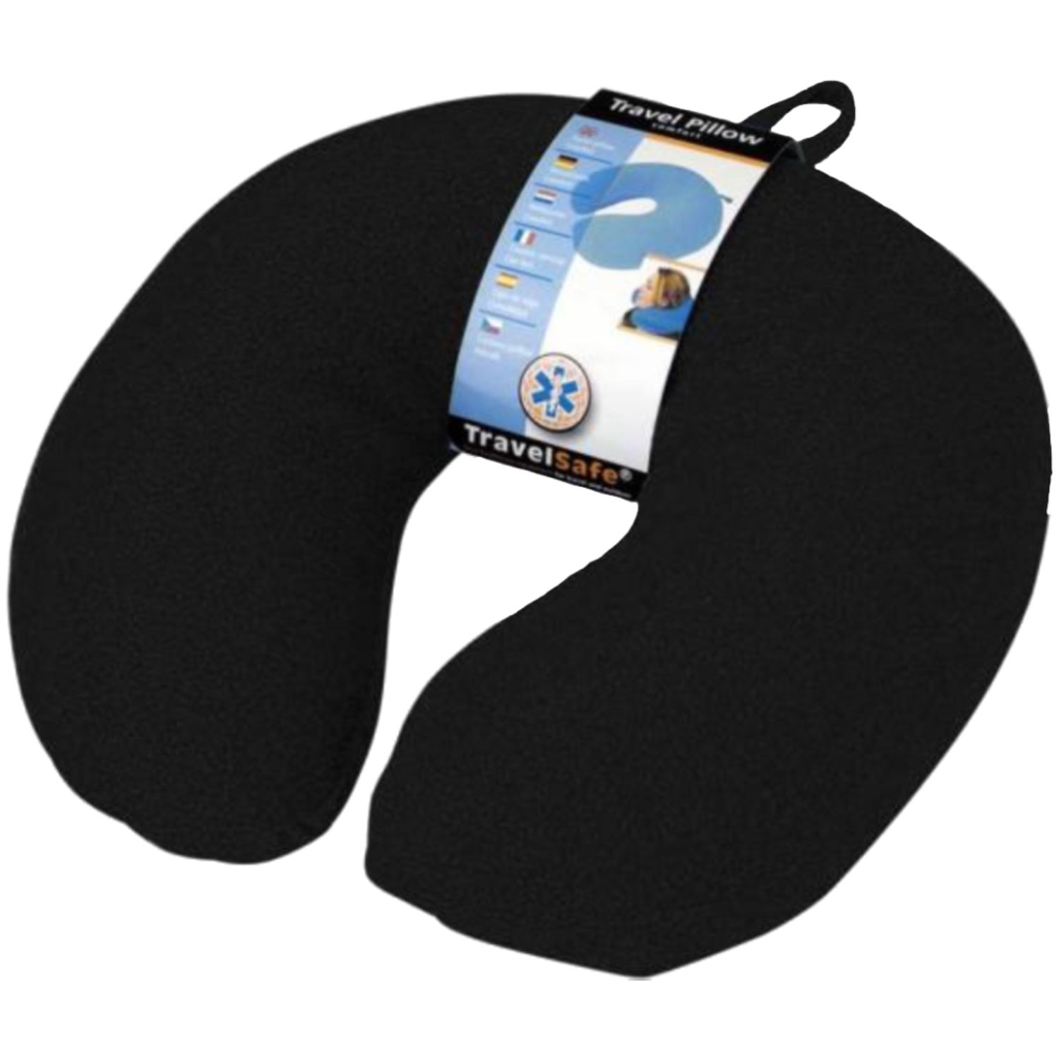 TravelSafe Reisekissen, Fleece/Spandex, schwarz