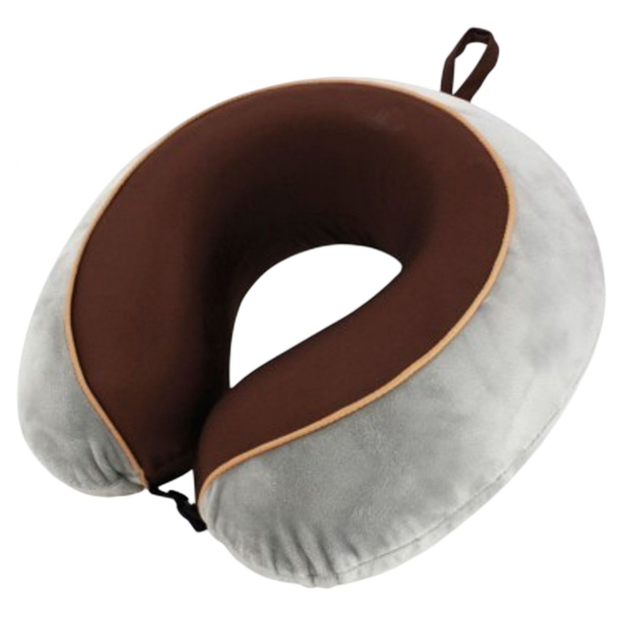 TravelSafe Reisekissen mit Memory-Schaum, grau/braun — 2