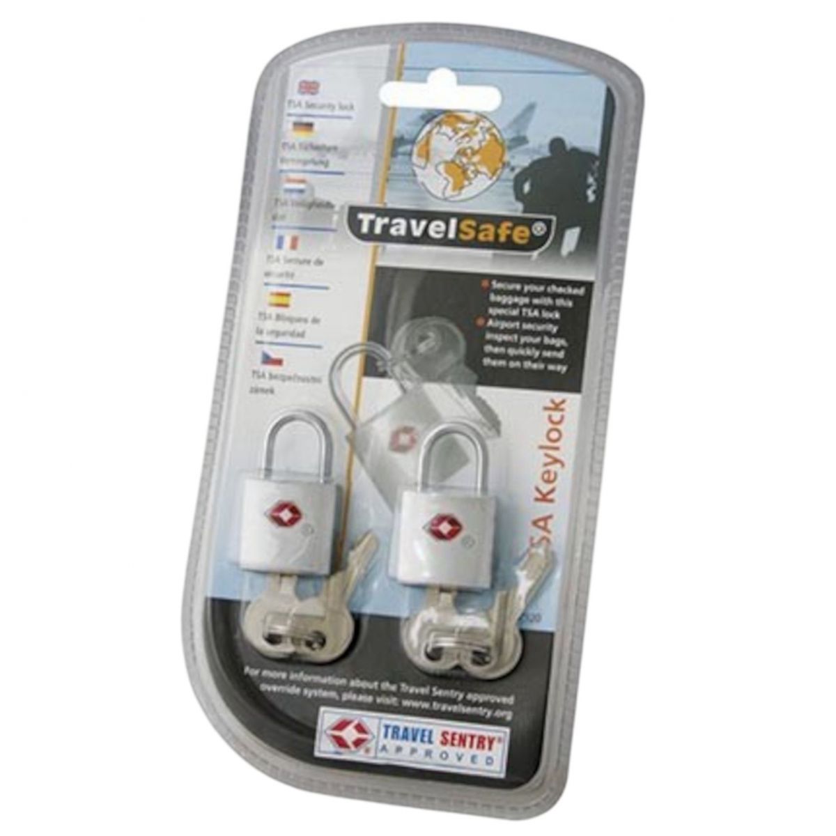TravelSafe Reiseschloss TSA mit Schlüssel, 2 Stk. — 2