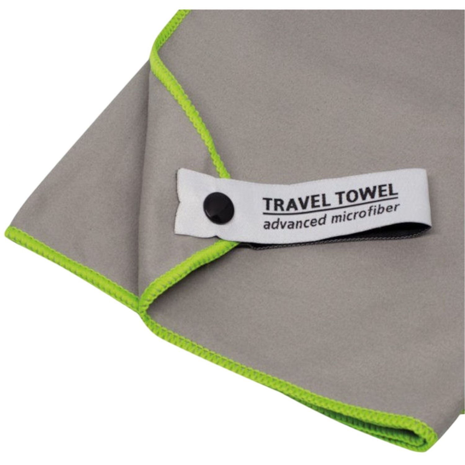 TravelSafe Reisestuch Frottee/Mikrofaser L, grau/grün
