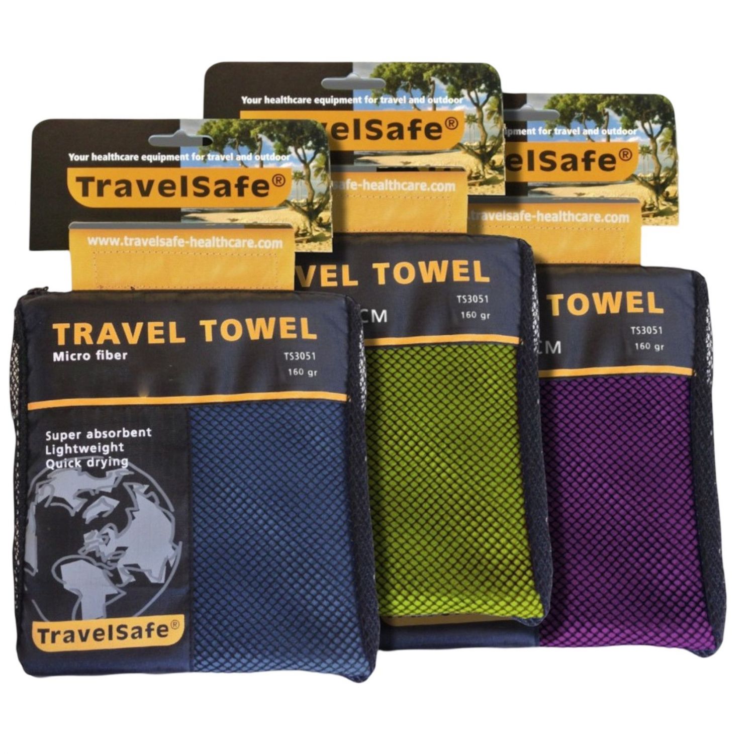 TravelSafe Reisestuch Mikrofaser L, lila