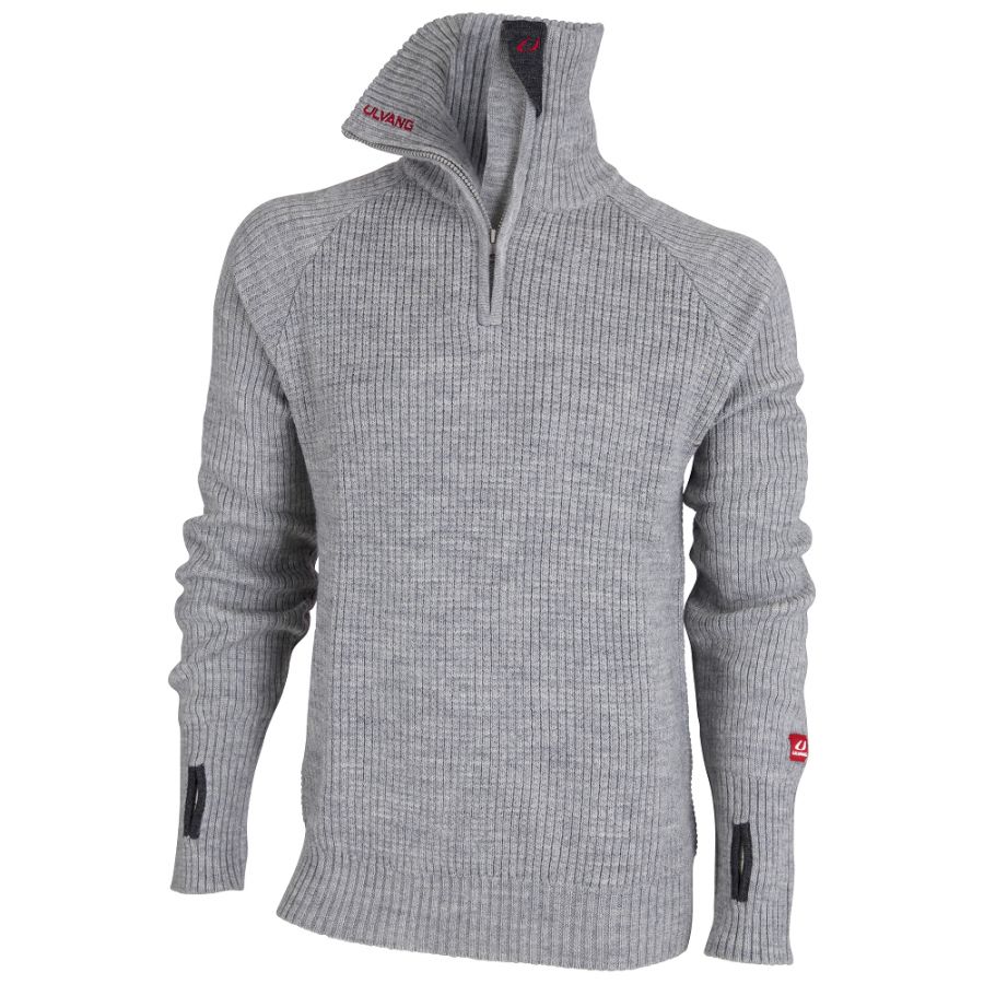 Ulvang Rav sweater w/zip, Herren, grau