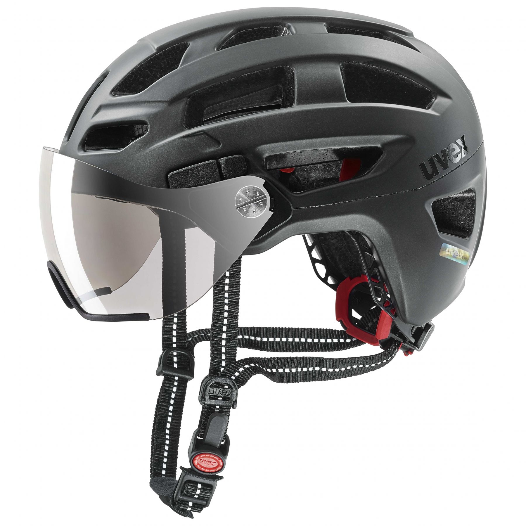 Uvex finale visor, Fahrradhelm, schwarz