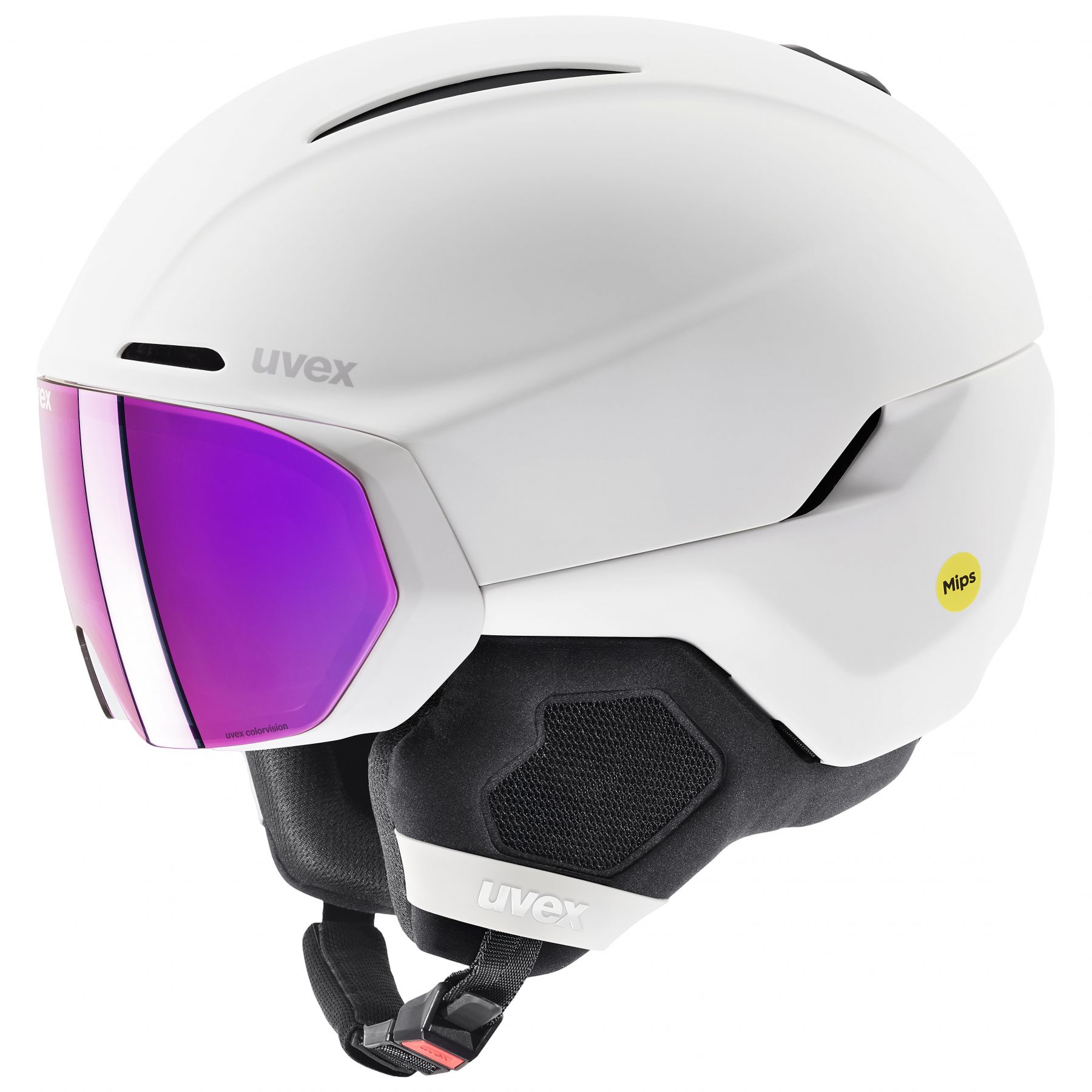 Uvex Horizon CV MIPS Visor, Skihelm mit Visier, weiß