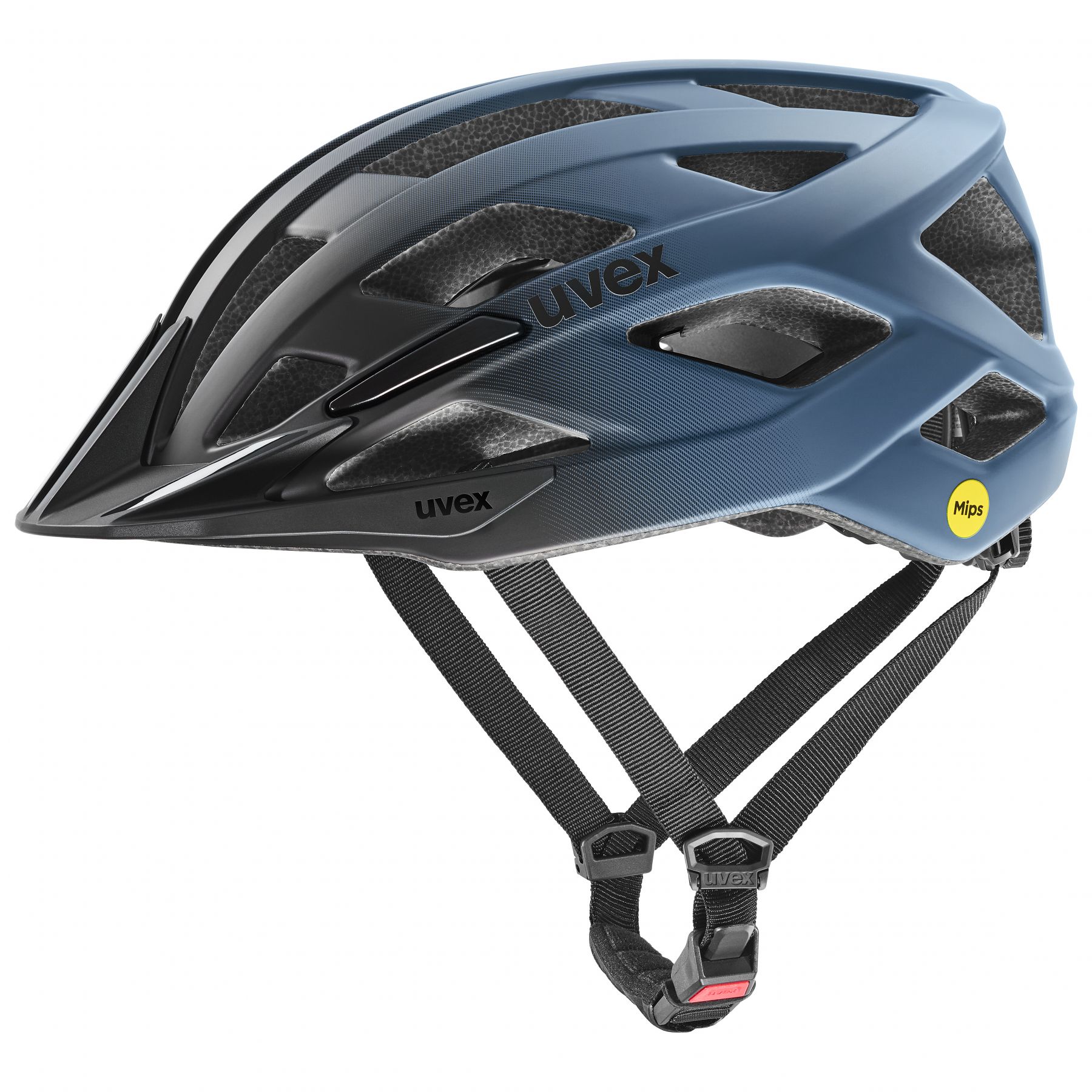 Uvex I-Vo 2 MIPS, Fahrradhelm, blau/schwarz