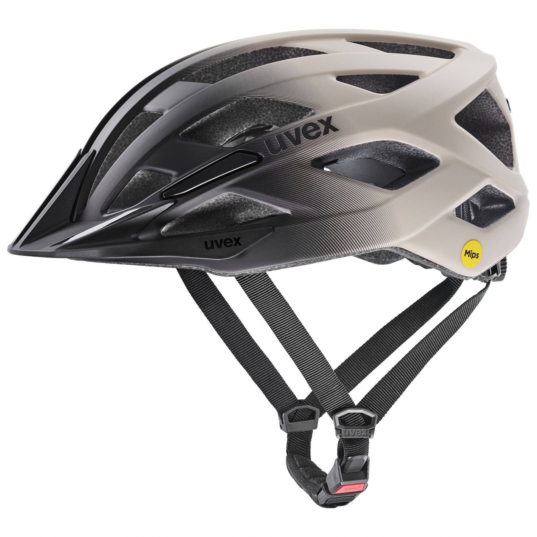 Uvex I-Vo 2 MIPS, Fahrradhelm, grau/schwarz