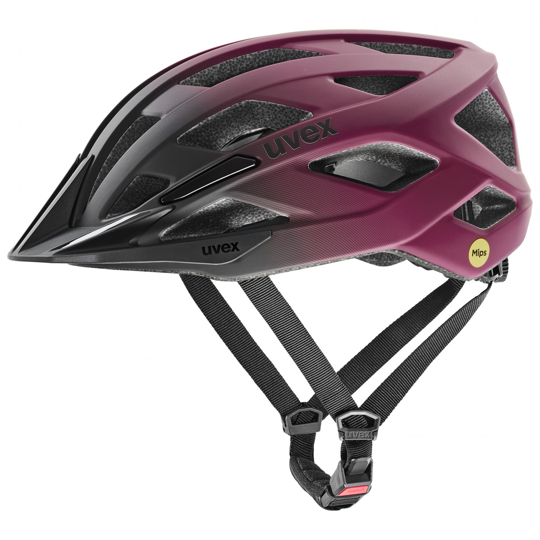Uvex I-Vo 2 MIPS, Fahrradhelm, rot/schwarz