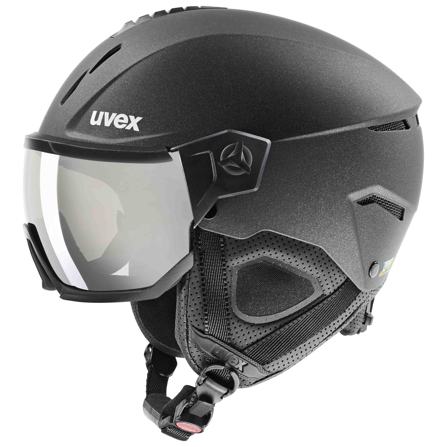 Uvex Instinct Visor, Skihelm mit Visier, schwarz