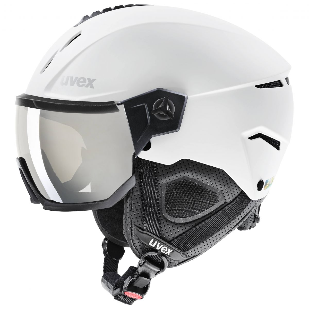 Uvex Instinct Visor, Skihelm mit Visier, weiß — 2