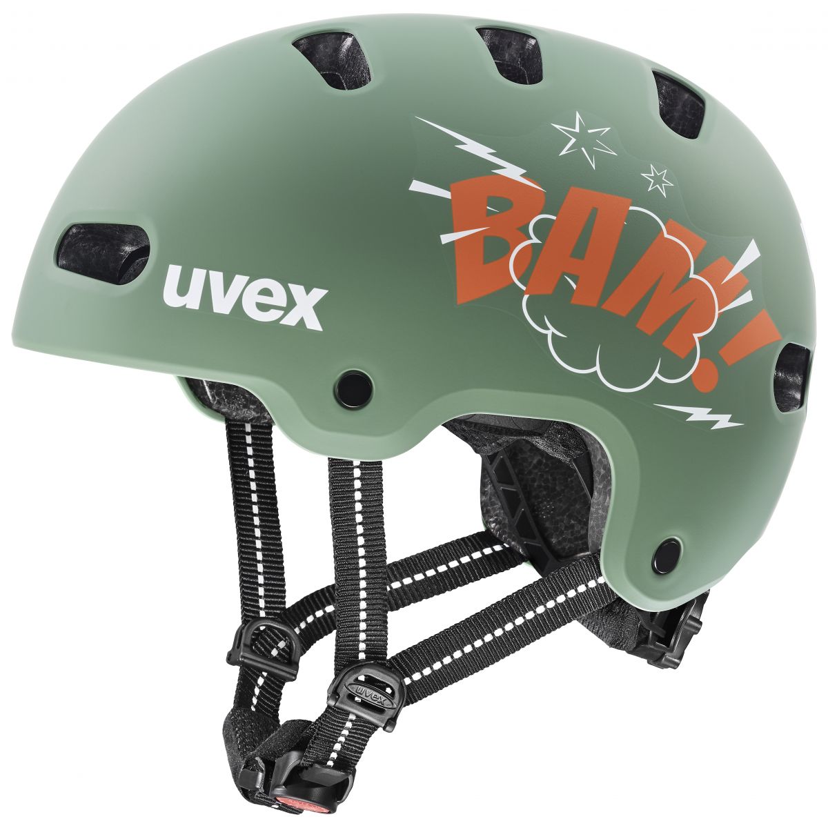 Uvex Kid 4 Style, Fahrradhelm, Junior, grün/orange — 2