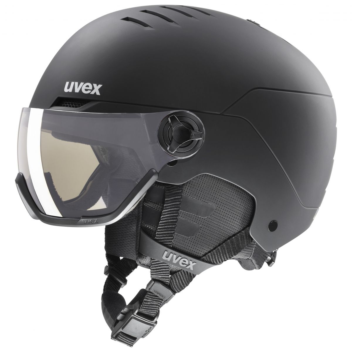 Uvex Wanted Visor Pro V, Skihelm mit Visier, schwarz — 2