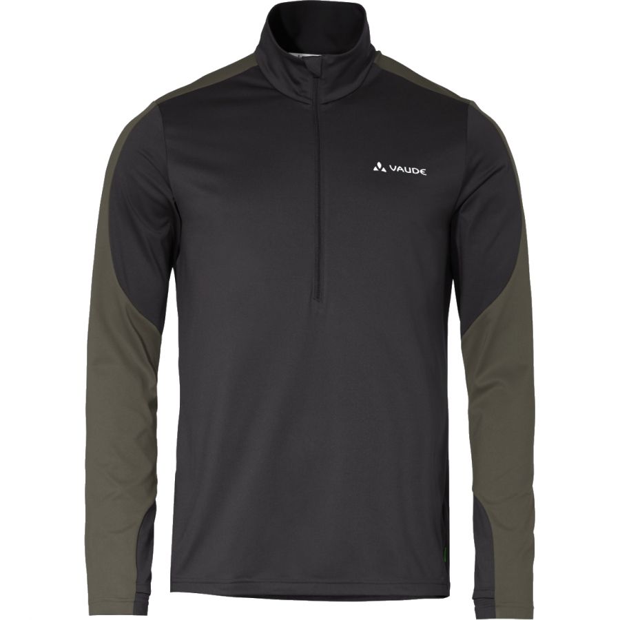 Vaude Men's Livigno Halfzip II, Zwischenschicht, schwarz/grün