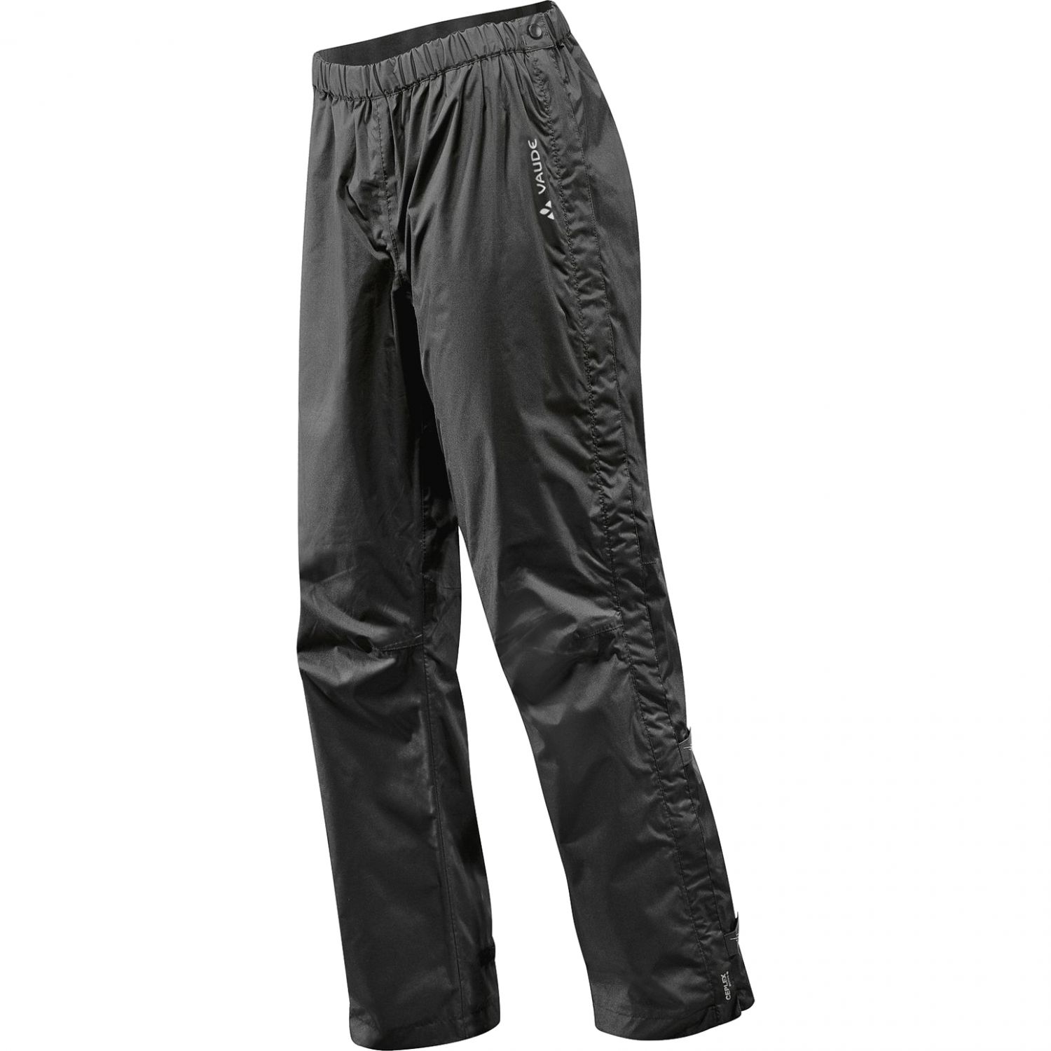 Vaude Women's Fluid Full-Zip Pants S/S, Regenhose, Damen, schwarz
